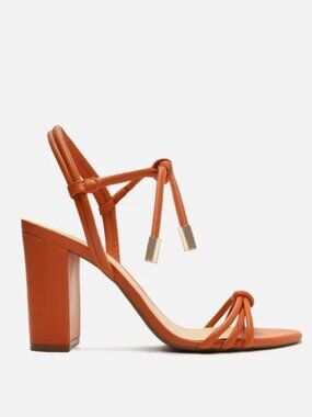 Camila High Block Sandal - Orange